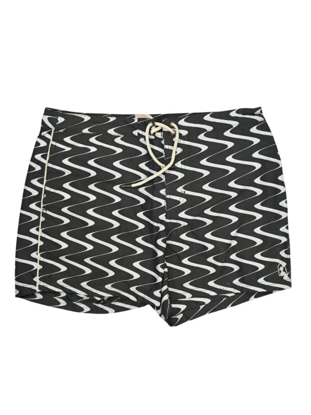 Dandy Del Mar Riviera Swim Shorts in Black White Print